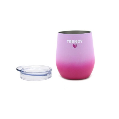 Mate con Tapa Trendy 280ML Doble Capa Acero 304 ROSA