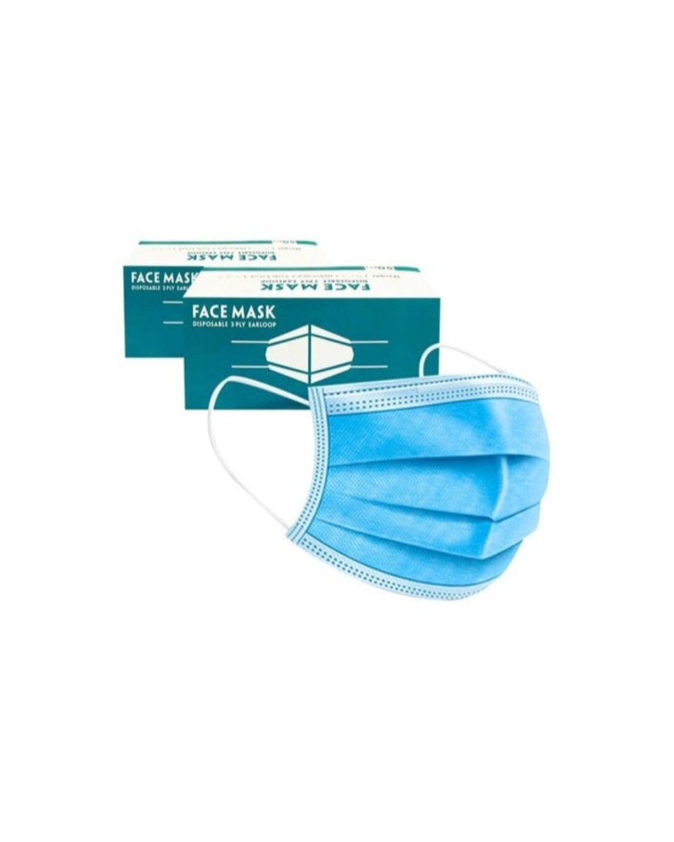 Tapabocas celeste quirúrgico descartable - Caja x 50 unidades 