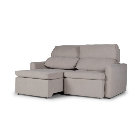 Sofá Santiago (Rebatible) - Tela Microfibra - 2,5 cuerpos TC 1010 (Beige)