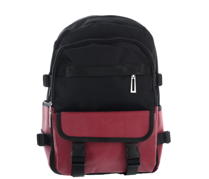 Mochila Miss Carol NAMASTE materiales y colores combinados Rojo