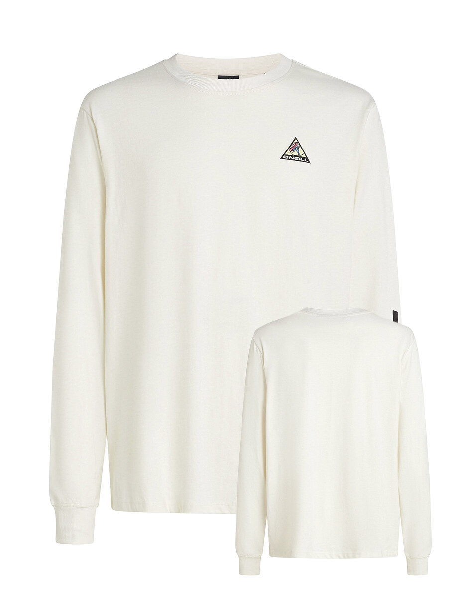 Remera O'Neill Neon Wave Manga Larga - Blanco 