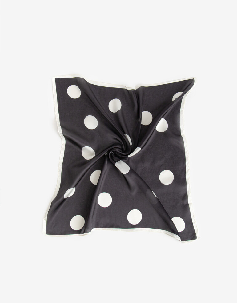 Pañuelos Raso Geométrico Pañuelo De Raso De Lunares Bicolor - Combinacion Bicolor