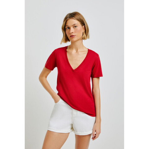 BLUSA MM FEM ROJO OSCURO