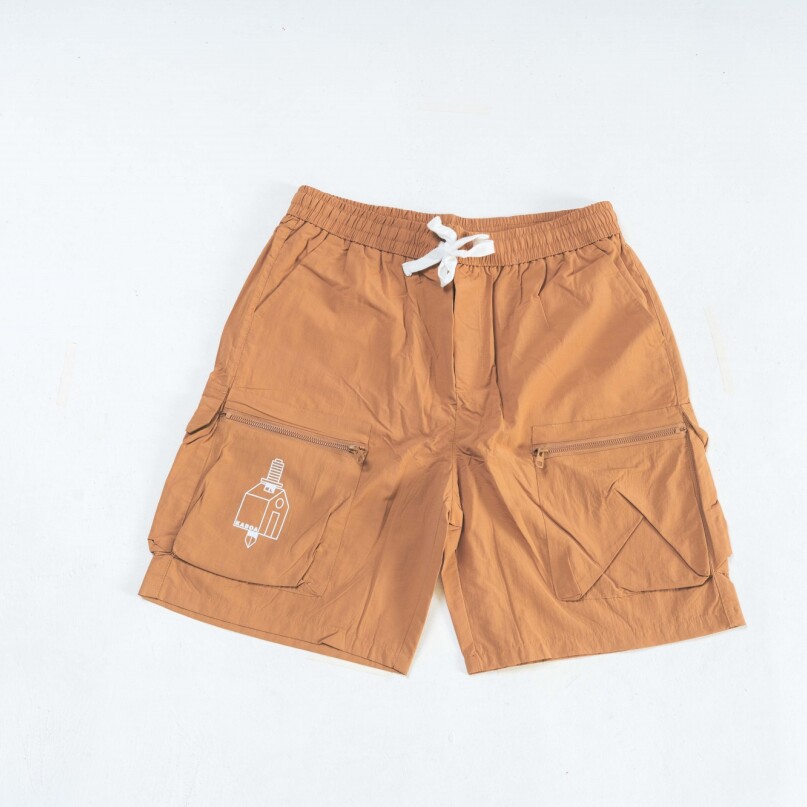 BERMUDA NYLON logo beige
