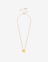 Cadena Corta con Dije Resina Collar Dije Flor Resina - Dorado