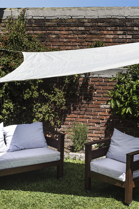 Malla Sombra Toldo Rectangular 3x2 Con Kit de Instalación Beige
