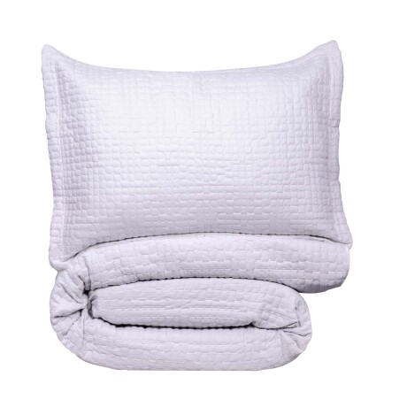SET CUBRECAMA QUEEN ALGODON-Y-POLIESTER NATURAL-BEIGE RICE CRUDO