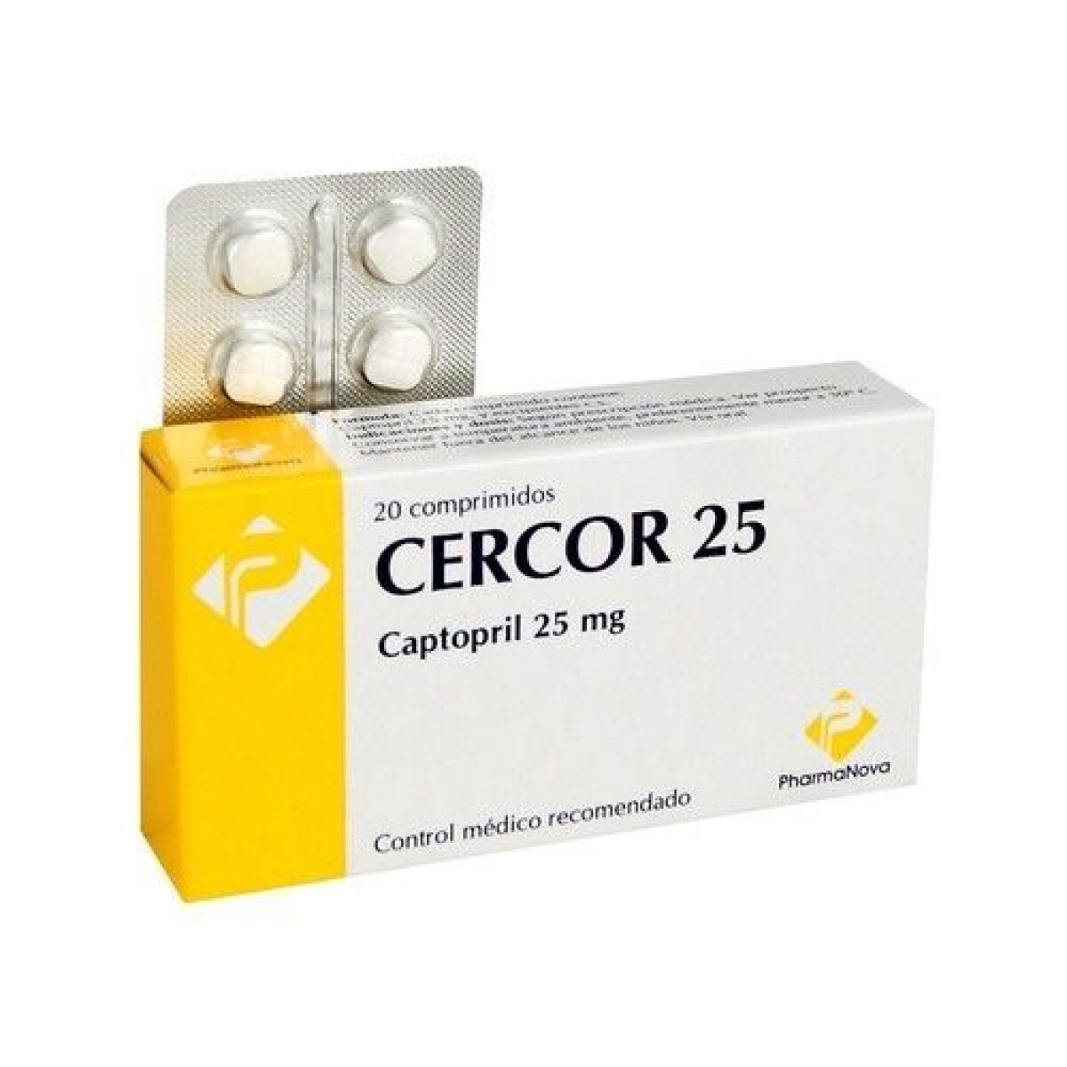 Cercor 25 mg 20 Comprimidos | Apoyo Cardiovascular y Regulación de Colesterol