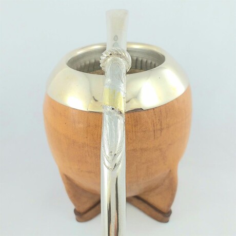 Bombilla de plata y oro amarillo. Bombilla de plata y oro amarillo.