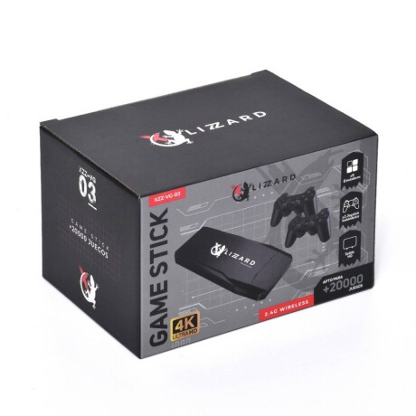 Consola Game Stick Para Tv Xzz-Vg-03 Con +20000 Juegos Ub NEGRO