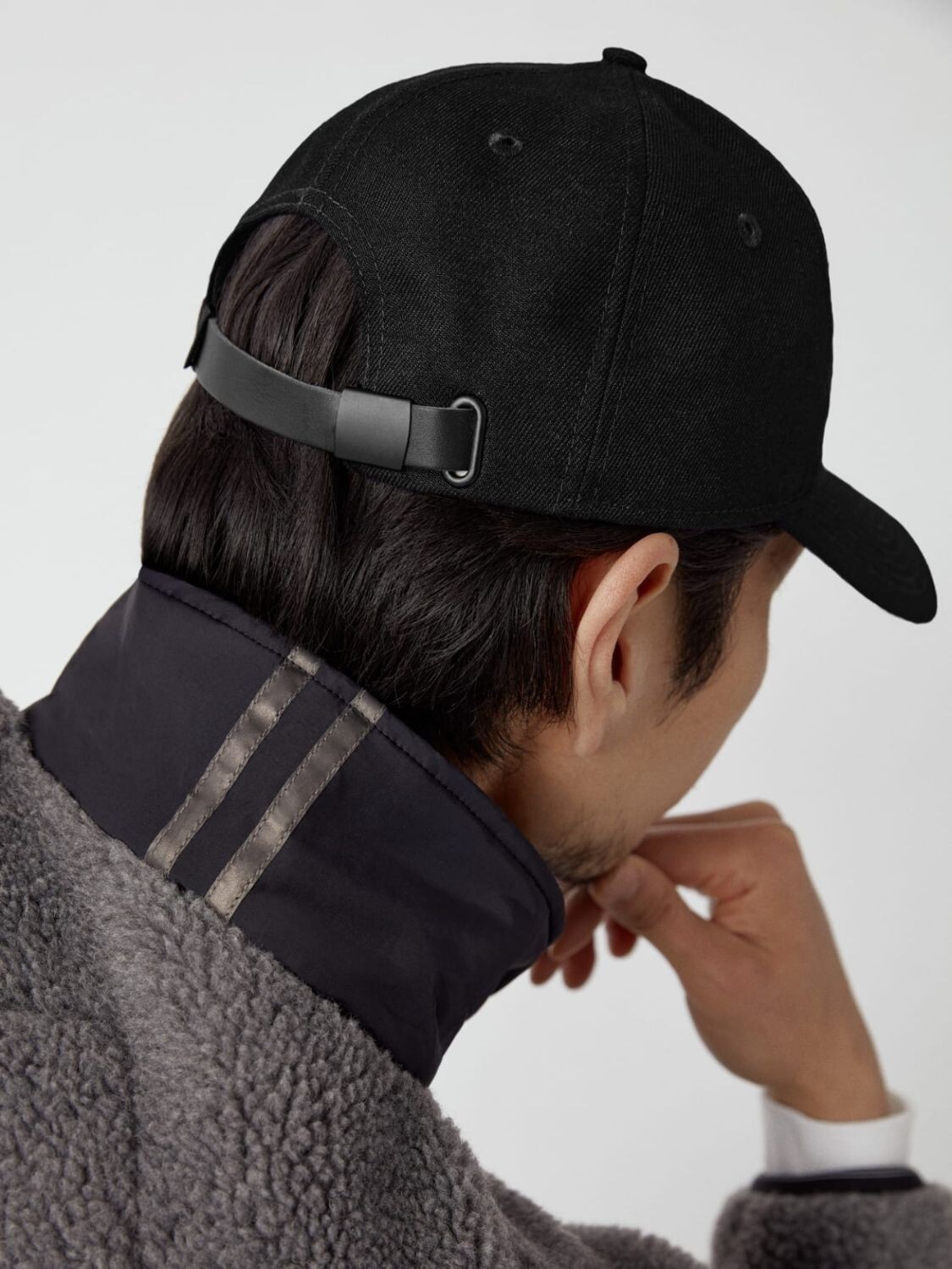 Canada Goose -Gorro ajustable con logo, Canadá Goose Negro