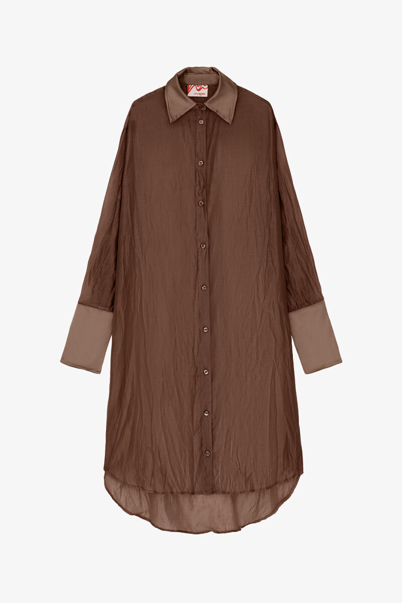 CAMISA ARRUGADA Marron