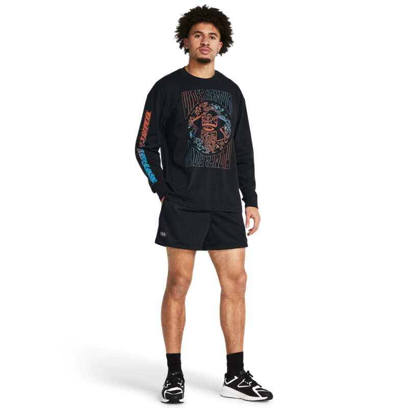 UA Icon Mesh Shorts-GRN BLK-001