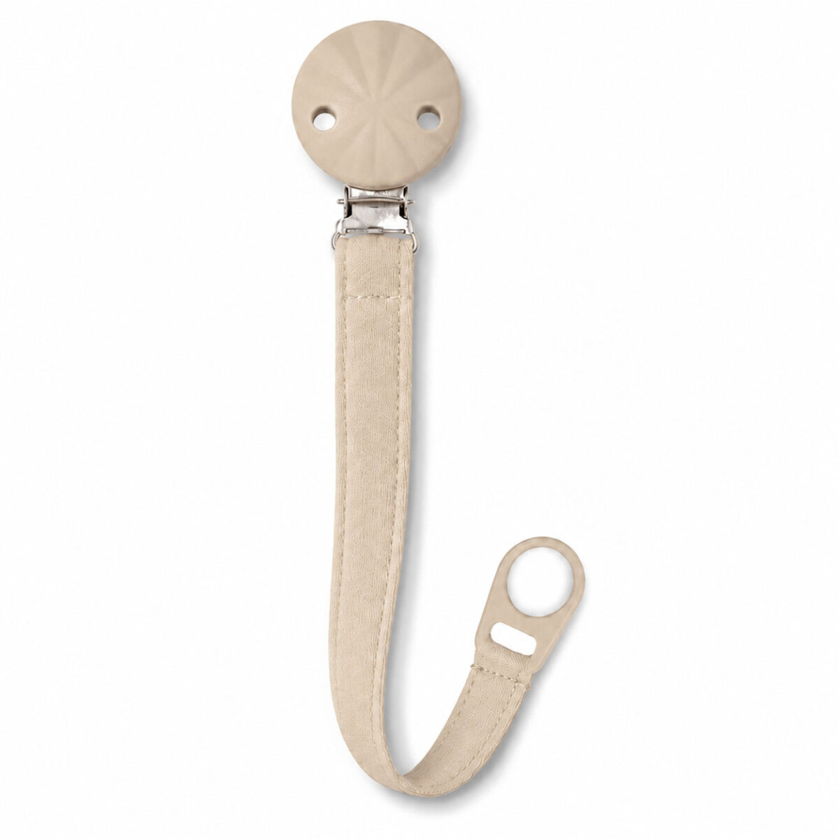 Broche Clip Cinta Wonderland P/Chupete Silicona Bebé Seguro - Beige 