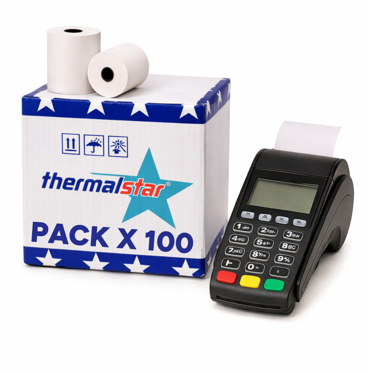 Rollo De Papel Térmico Para POS Impresora 57x40 mm Pack X100 - Blanco 1 