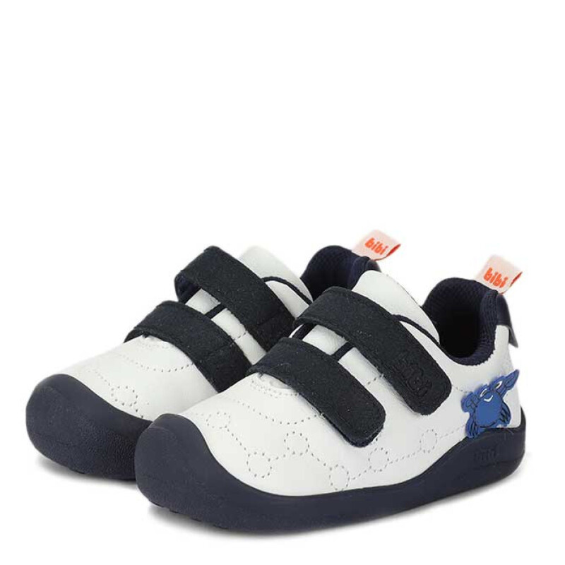Championes de Niño Bibi Fisioflex 5.0 con Velcro Blanco - Azul Marino