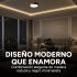 Plafón Led Techo 24 Cm Madera Luz Cálida 24W Moderno Nórdico Color Negro