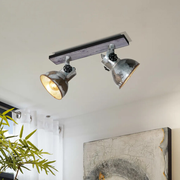 Spot de 2 luces E27 campana industrial BARNSTAPLE EG2129