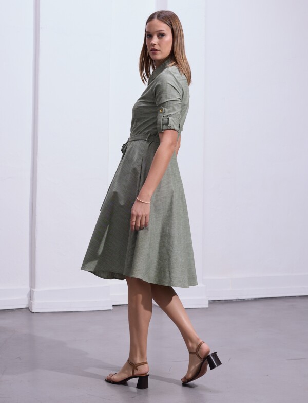 Vestido Camisero Lazo OLIVA