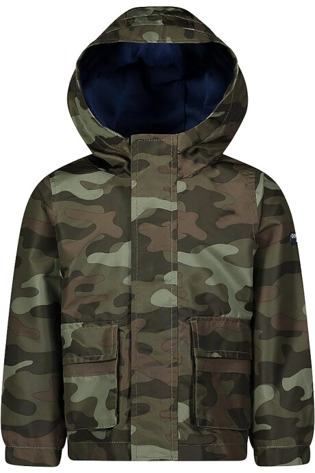 Campera resistente al agua, diseño camo. Talles 2-4T Sin color