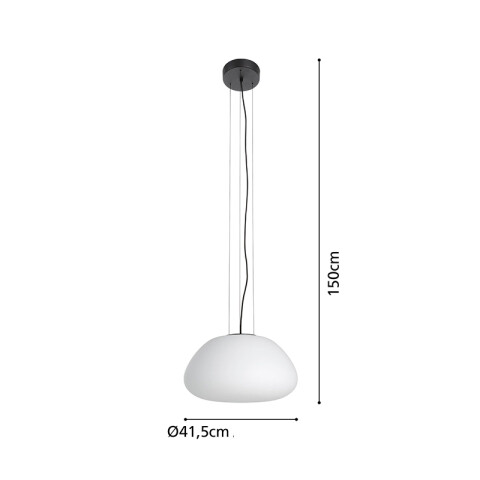 Lámpara colgante pantalla vidrio opal mate BALMES EG0136