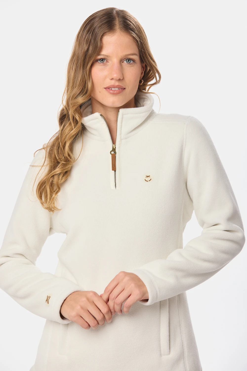 BUZO POLAR MEDIO CIERRE Beige
