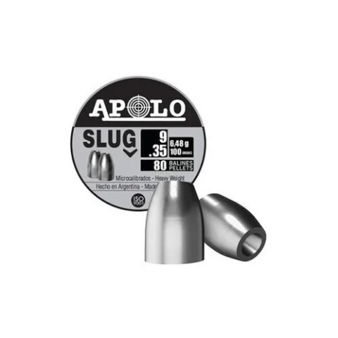 Chumbos Apolo Slug 9mm 80 Unidades 100 Grains Chumbos Apolo Slug 9mm 80 Unidades 100 Grains