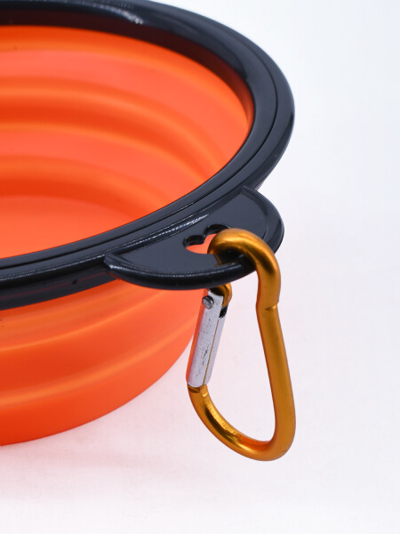 PLATO PLEGABLE PARA MASCOTA ROJO