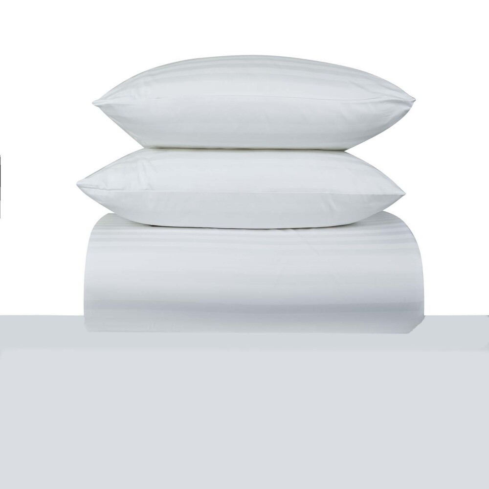 JGO SÁBANAS 2 PLAZAS ALGODON BLANCO HOTELERAS 500 HILOS