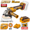 AMOLADORA ANGULAR 115MM A BATERIA P20S 20V BRUSHLESS + 5 DISCOS + BAT 4.0AH + CA AMOLADORA ANGULAR 115MM A BATERIA P20S 20V BRUSHLESS + 5 DISCOS + BAT 4.0AH + CA