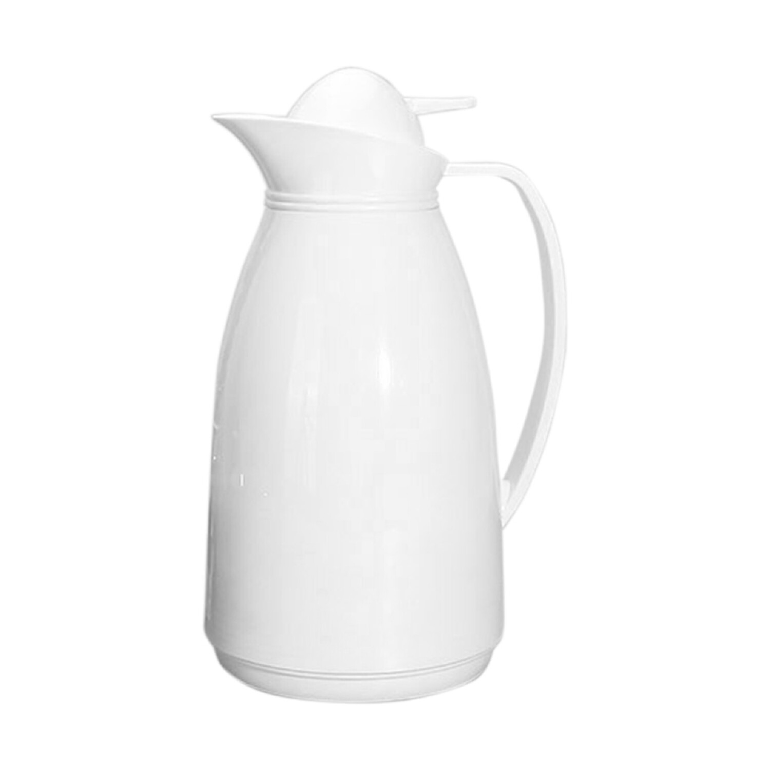 Jarra Térmica Plástica con Botella Vidrio Termo Cafetera 1Lt - Blanco — HTS