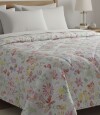 Acolchado 2 Plazas Home Class 100% Microfibra Flores Rojas