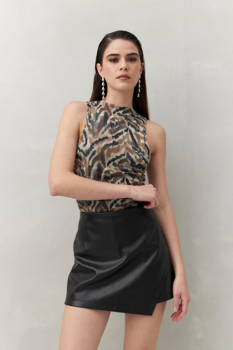 TOP SKINA Animal Print