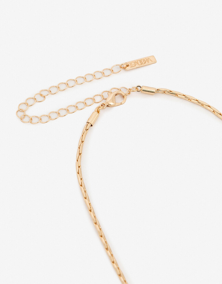 Collares Cortos Metal Collar Corto Metal Delicado - Dorado
