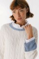 Sweater Mix Blanco/Azul