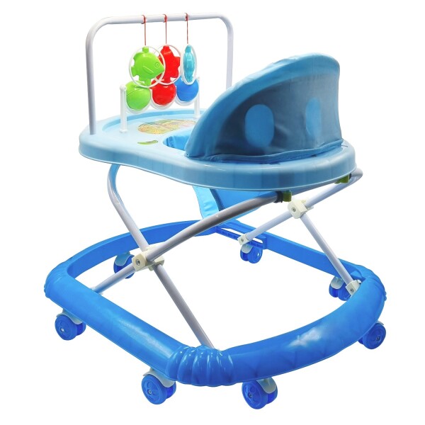 Andador Bebé Caminador Plegable Portable + Juguetes Musica Color Variante Azul
