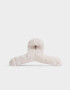 Broche De pelo Broche Textura Peluche - Blanco Crudo