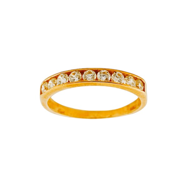 Anillo-Oro bajo-Piedra zirconia-AN8013 conpiedra