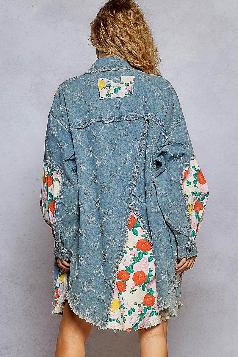 CAMISA FLORES Azul