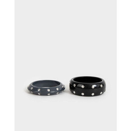 Brazaletes Resina Plateado
