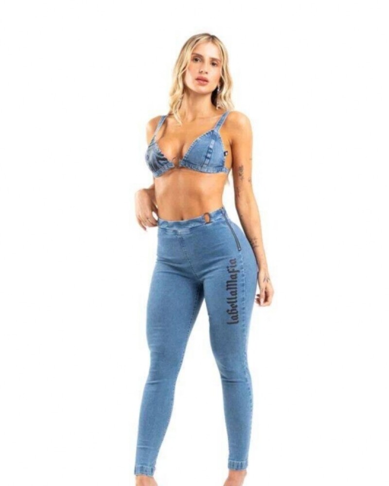 Top Jean Color Jean By La Bellamafia U