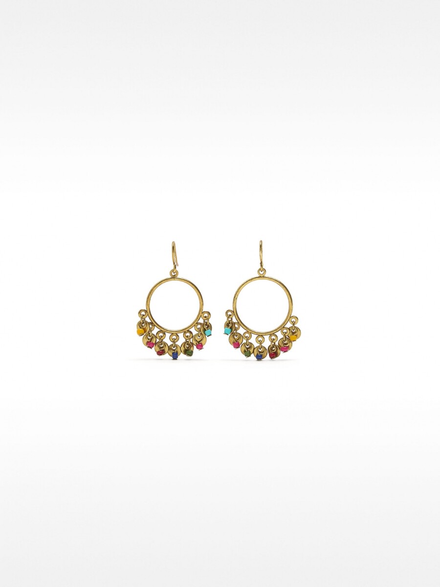 Pendientes Con Cuentas Multicolor multicolor