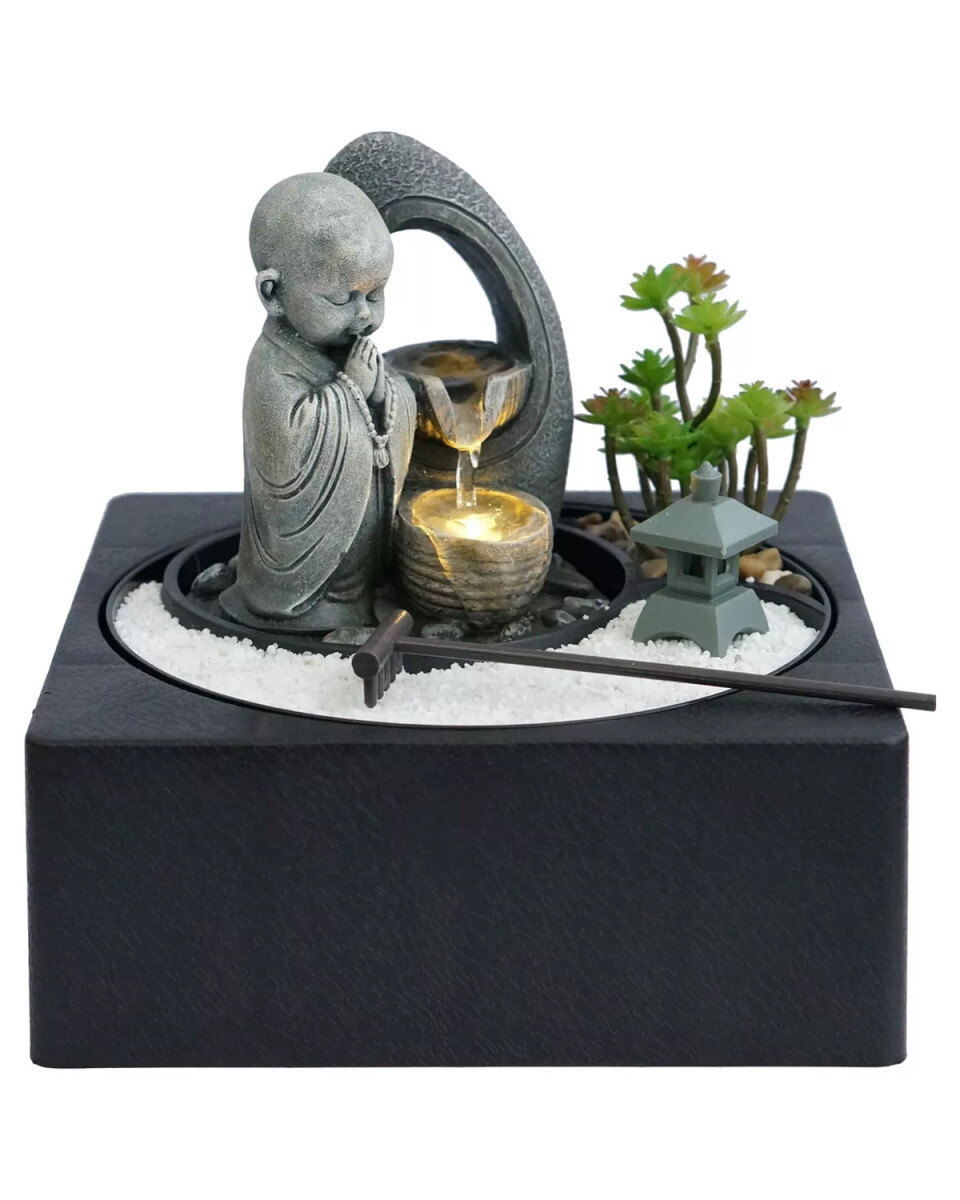 Fuente con Cascada de Agua Zen Meditación Varios Diseños - Buda Orando 
