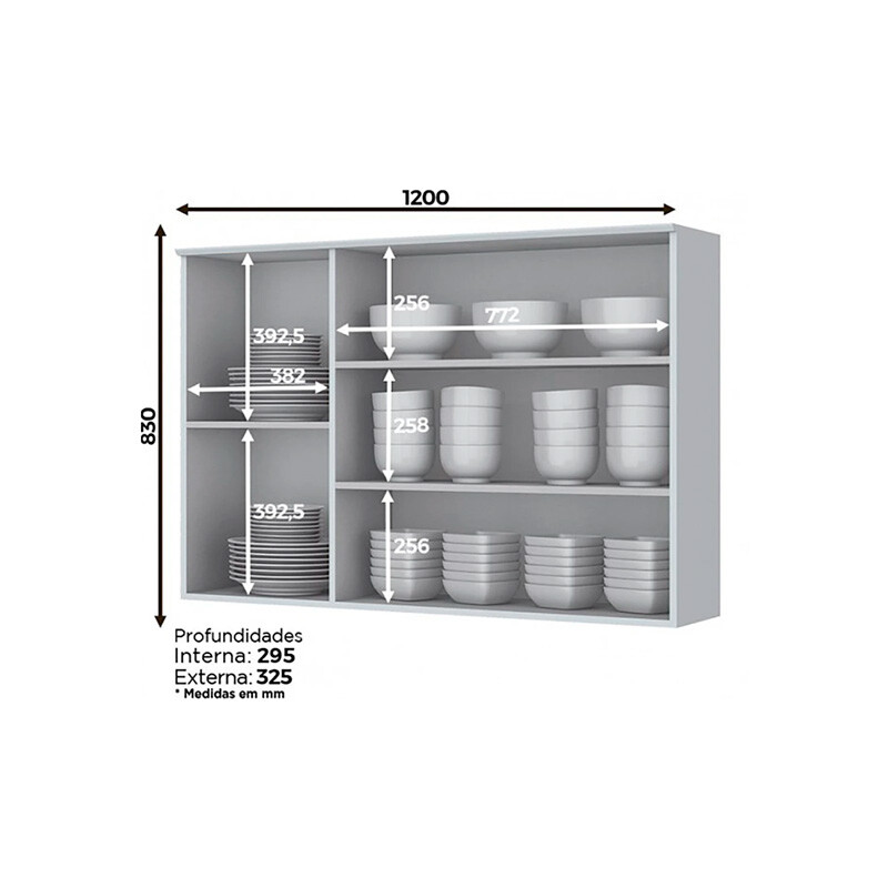 Aéreo Americano 120 cm MDF Blanco Aéreo Americano 120 cm MDF Blanco