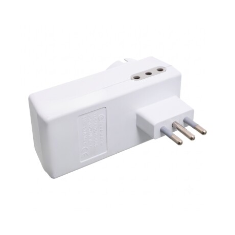 ADAPTADOR TRIPLE SCHUKO +2USB 2.1A Adaptador Triple Schuko + 2 Tomas + 2 USB 2.1A Blanco