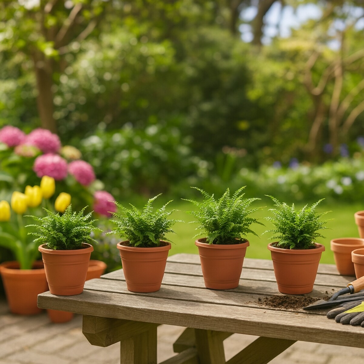 Set x4 Maceta redonda 600 ml - MARRON 