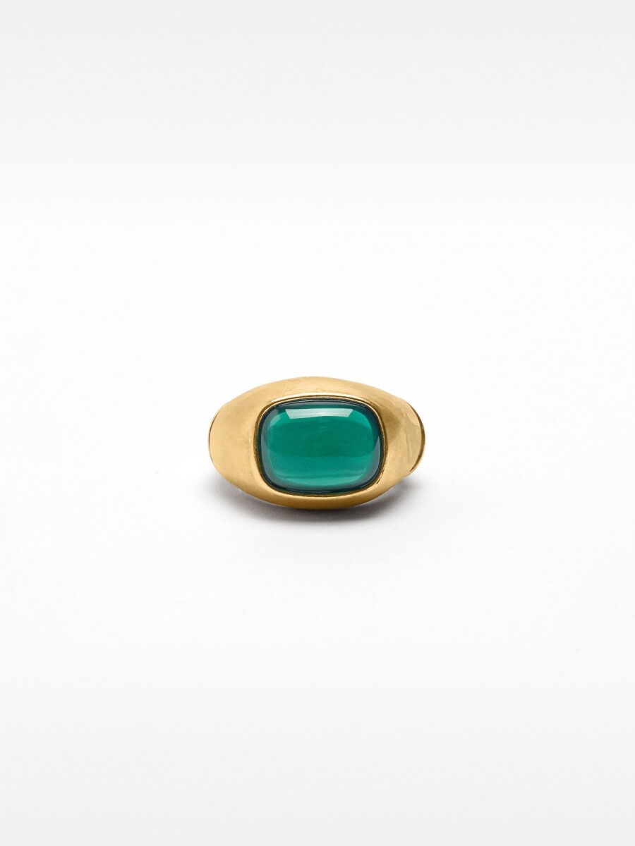 Anillo Elástico De Resina dorado