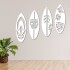 Set x4 Cuadros Calados Modernos Living Decorativo Tablas de Surf Madera MDF Imback Color Blanco Set x4 Cuadros Calados Modernos Living Decorativo Tablas de Surf Madera MDF Imback Color Blanco
