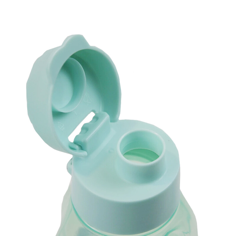 Botella caramañola plástica con tapón 600 ml VERDE