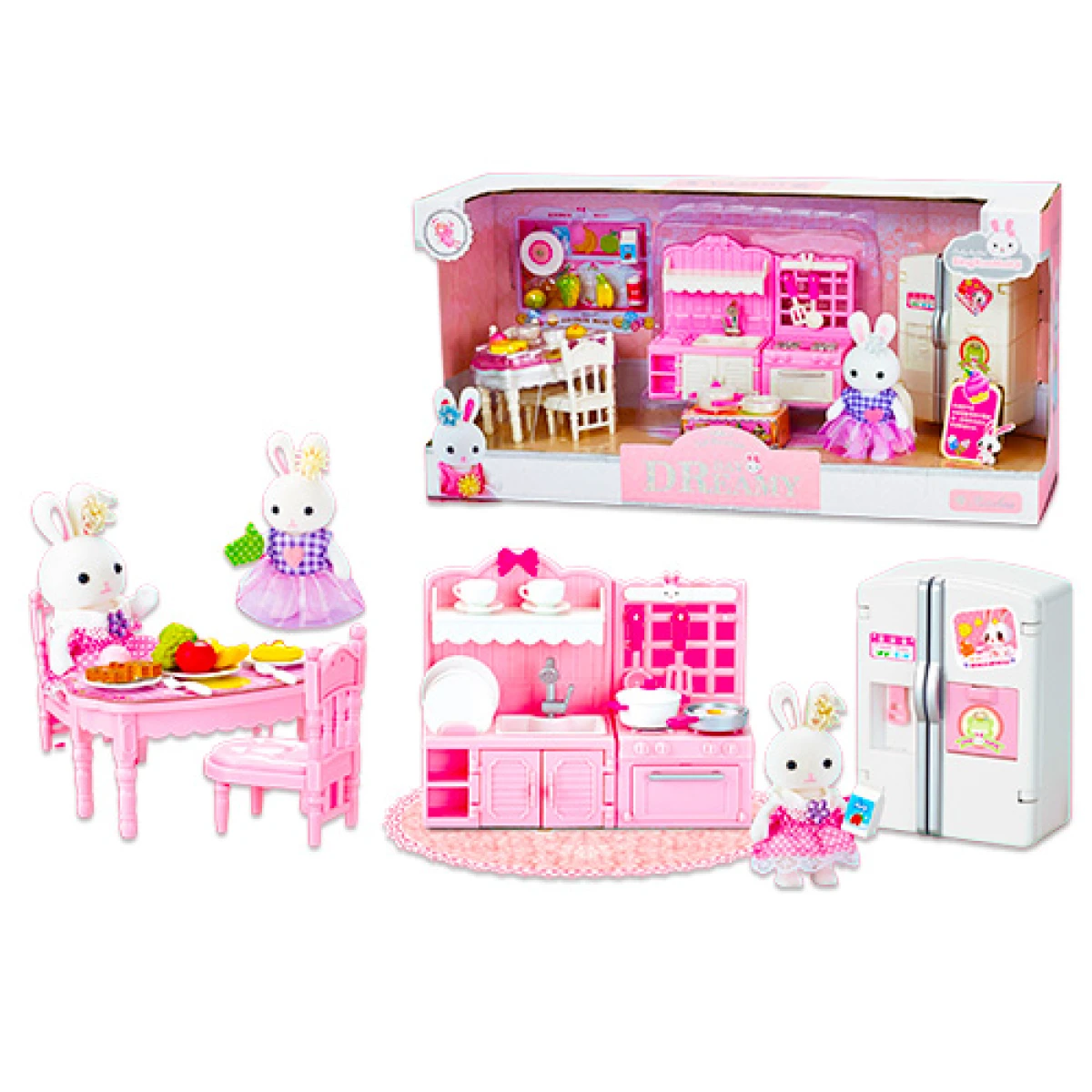 Juego Playset Infantil Conejo con Cocina Completa Bay Dream 